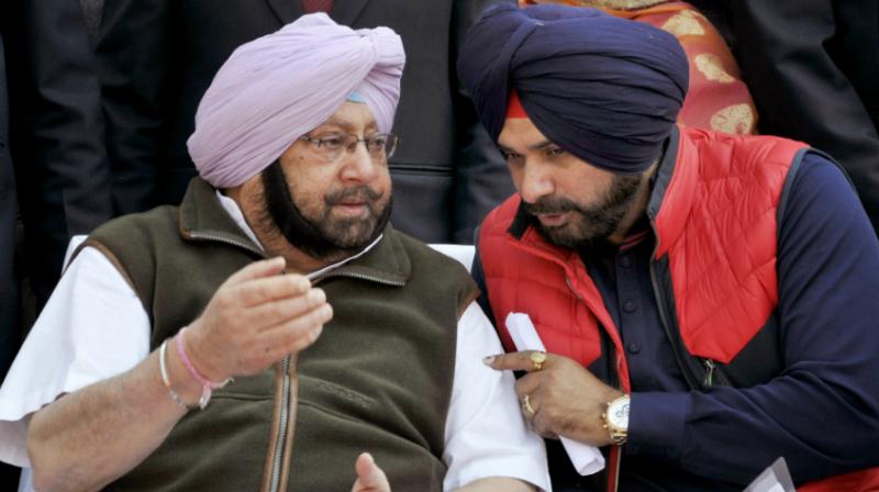 Captain Amarinder Singh and Navjot Singh Sidhu