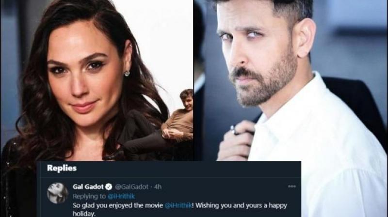 Gal Gadot replies to Hrithik Roshan