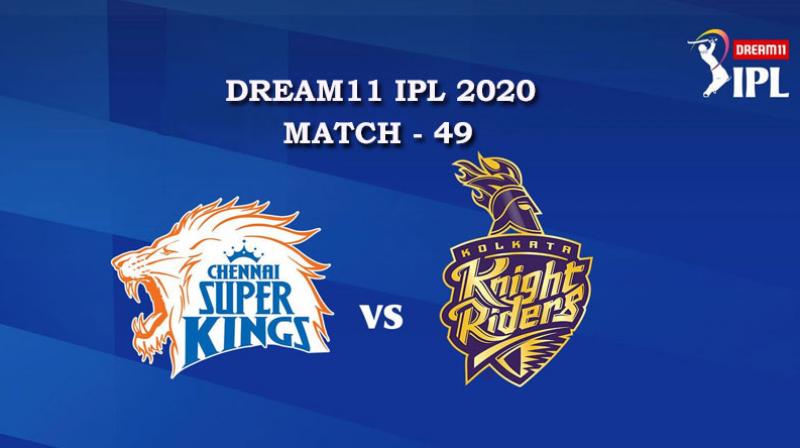 CSK VS KKR  Match 49, DREAM11 IPL 2020, T-20 Match
