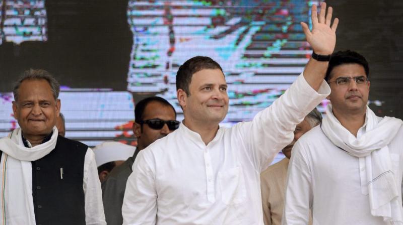 Ashok Gehlot, Sachin Pilot meet Rahul Gandhi