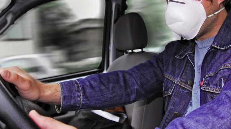 Wearing mask while driving Wearing mask while driving