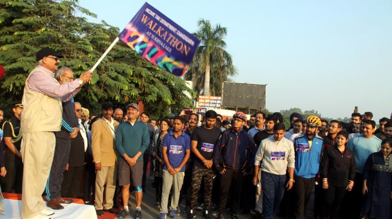 Governor Badnore Flags Off The Walkathon Governor Badnore Flags Off The Walkathon