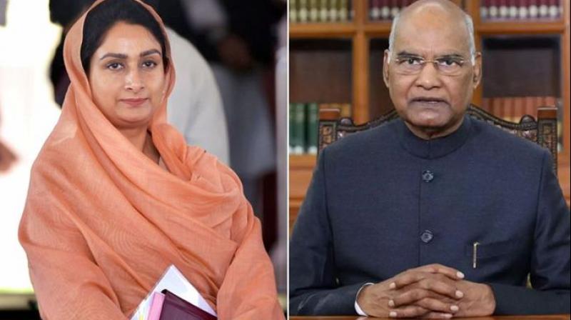 Harsimrat Kaur Badal and Ram Nath Kovind Harsimrat Kaur Badal and Ram Nath Kovind