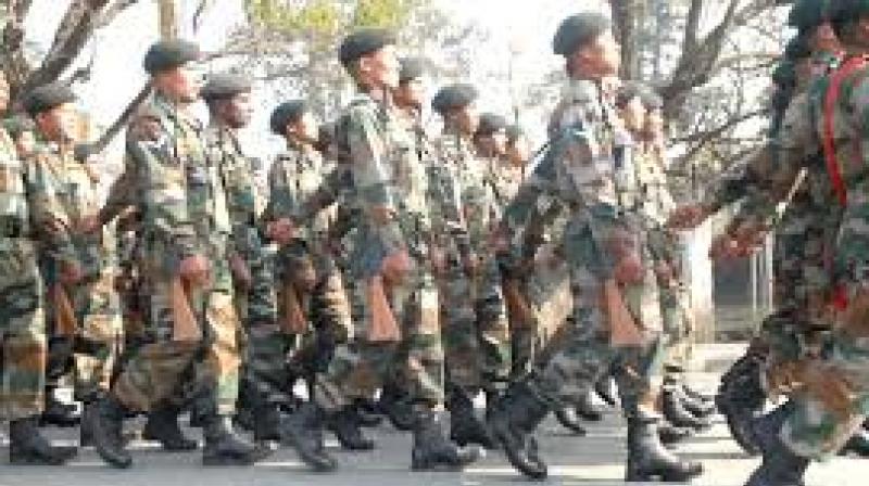 Assam Rifles patrol party in Nagaland