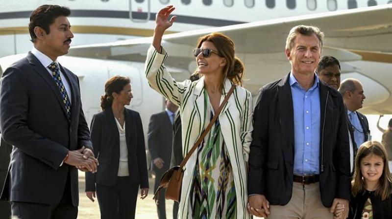 Argentina President arrives in India Argentina President arrives in India