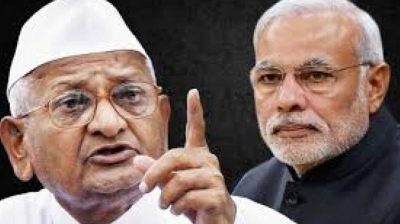 Anna Hazare and Narendra Modi Anna Hazare and Narendra Modi