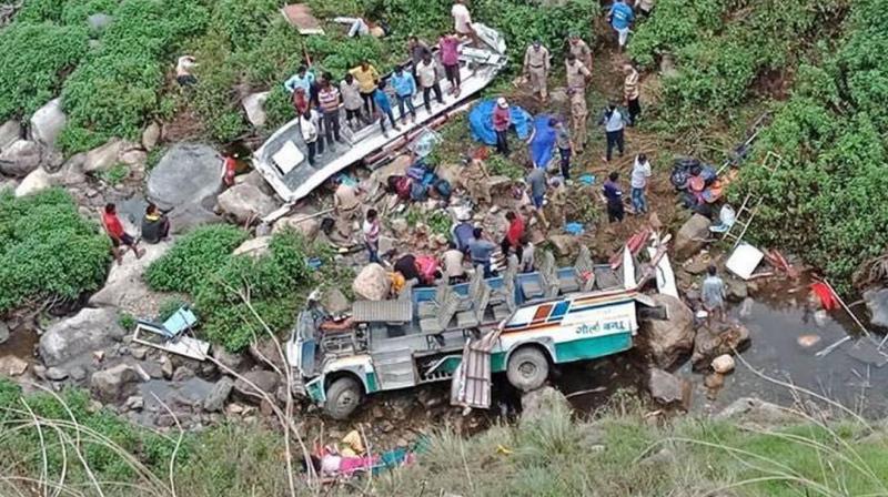 14 killed, 17 injured as bus falls into gorge