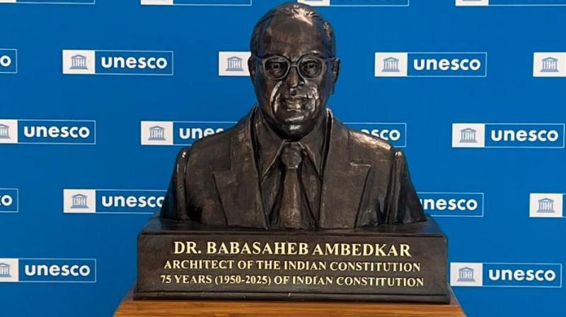 Dr. Babasaheb Ambedkar's bust unveiled at UNESCO Headquarters in Paris; PM Modi calls it "fitting Tribute"