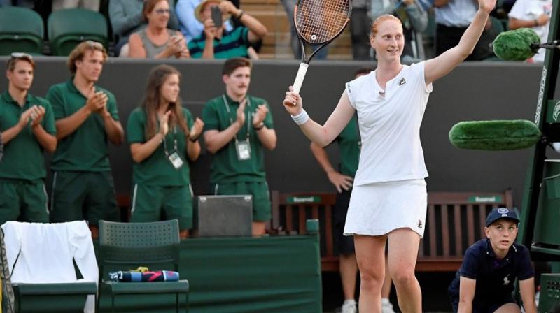 Wimbledon giantkiller happy Wimbledon giantkiller happy