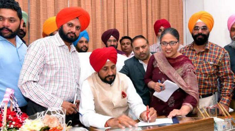 Charanjit Singh Channi as new Chief Minister of Punjab.
