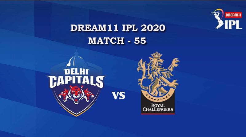 DC VS RCB  Match 55, DREAM11 IPL 2020, T-20 Match