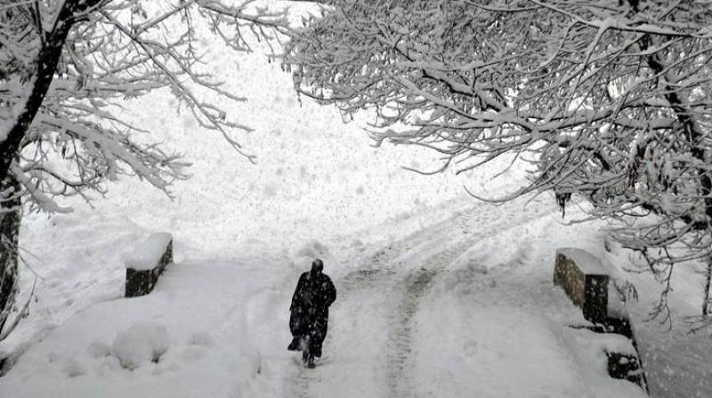 Fresh snowfall in higher reaches of Kashmir