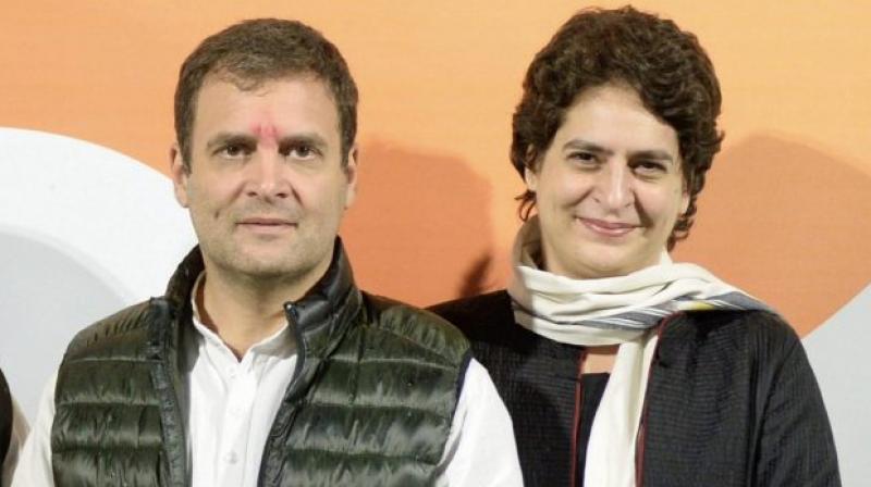 Rahul Gandhi and Priyanka Gandhi