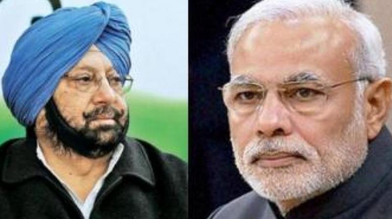 Capt Amarinder Singh and Narendra Modi