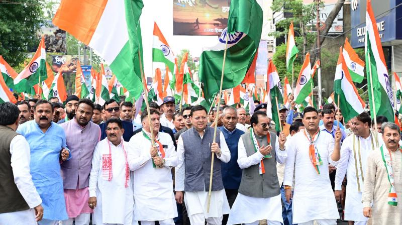 “Tiranga Shaurya Samman Yatra” was organized under the leadership of CM Pushkar Dhami “Tiranga Shaurya Samman Yatra” was organized under the leadership of CM Pushkar Dhami