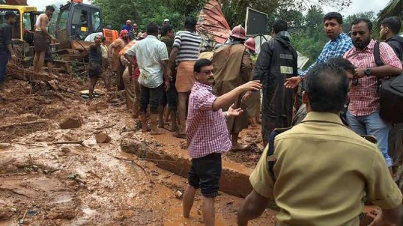 Heavy rains pounding Kerala triggered a series of landslides