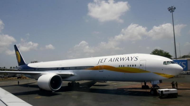 Shares of Jet Airways today plunged 14 per cent