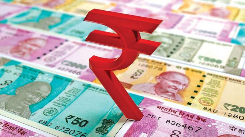 The rupee firmed 10 paise