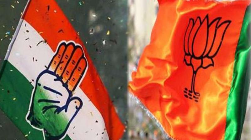 Congress is leading over the BJP Congress is leading over the BJP