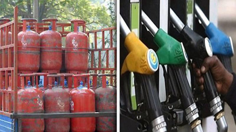 LPG cylinder, petrol and diesel