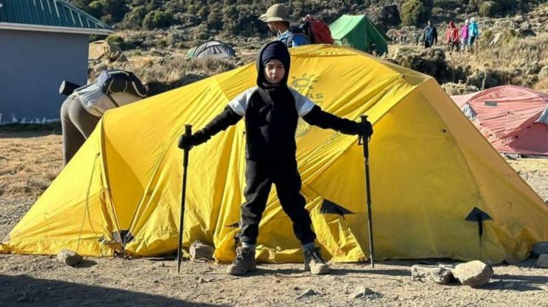 Punjab's 5-yr-old Teghbir Singh Becomes Youngest Asian to Conquer Mount Kilimanjaro Punjab's 5-yr-old Teghbir Singh Becomes Youngest Asian to Conquer Mount Kilimanjaro