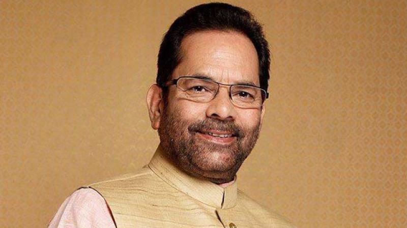 Union minister Mukhtar Abbas Naqvi Union minister Mukhtar Abbas Naqvi