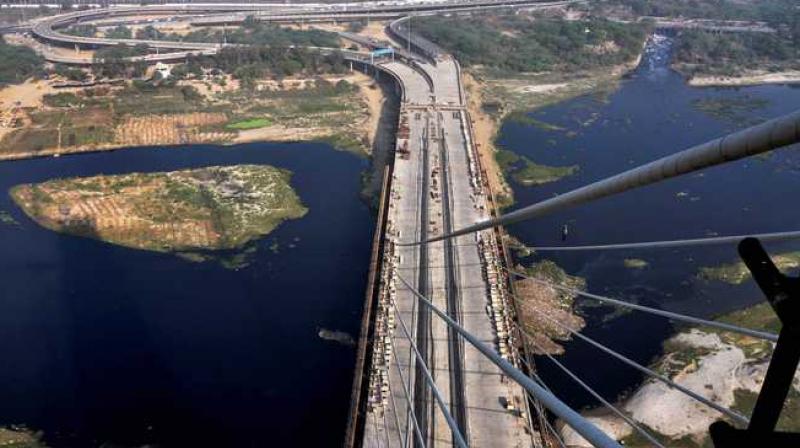 Signature Bridge on the Yamuna