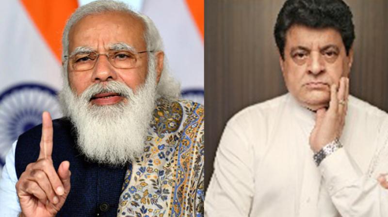 Narendra Modi and Gajendra Chauhan Narendra Modi and Gajendra Chauhan