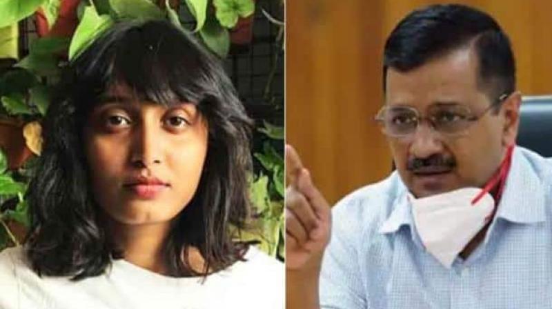 Disha Ravi and Arvind Kejriwal Disha Ravi and Arvind Kejriwal
