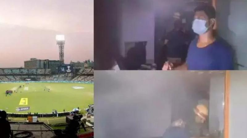 Fire incident in Eden Gardens Stadium