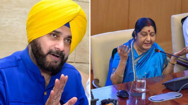 Navjot Singh Sidhu and Sushma Swaraj Navjot Singh Sidhu and Sushma Swaraj