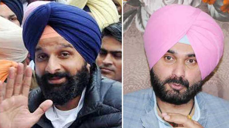 Bikramjit Singh Majithia and Navjot Singh Sidhu Bikramjit Singh Majithia and Navjot Singh Sidhu