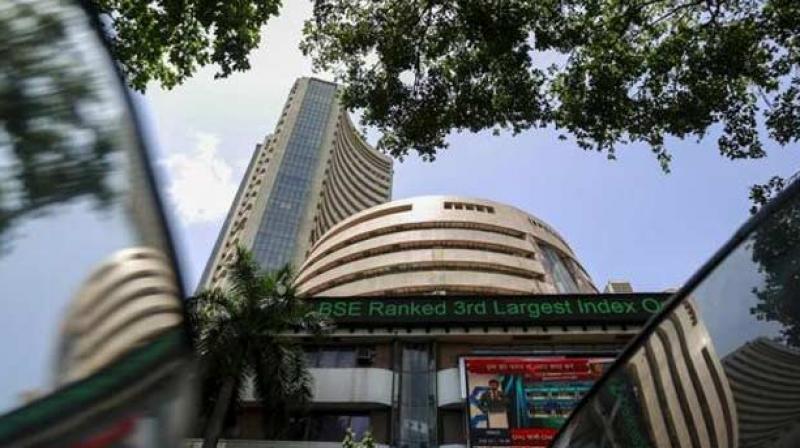 BSE Sensex vaulted over 282 points to end at a record high