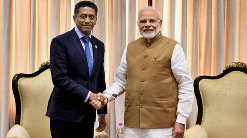 Modi holds talks with Seychelles president Modi holds talks with Seychelles president