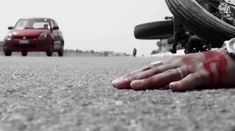 A father-son duo was killed in a road accident A father-son duo was killed in a road accident
