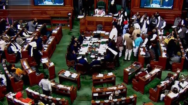Cong stages walkout in LS on Rafale issue Cong stages walkout in LS on Rafale issue