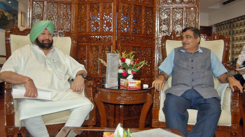 Capt Amarinder Singh met Nitin Gadkari Capt Amarinder Singh met Nitin Gadkari