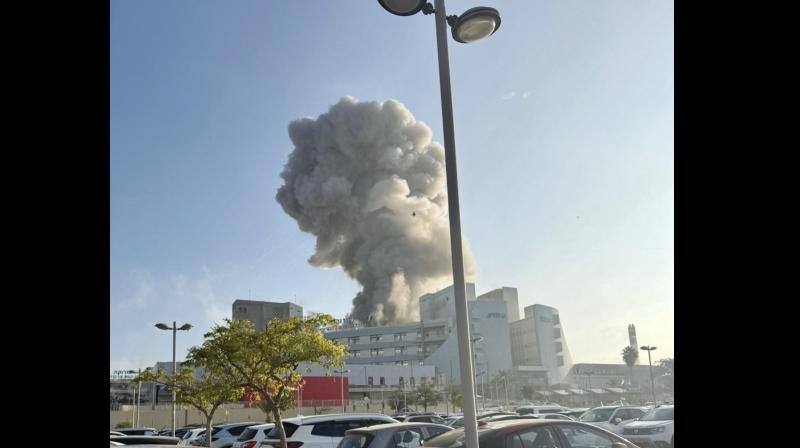 Iran Hits Israeli Hospital; Thick Smoke and Dust Plume Emerges: Israel Foreign Ministry Iran Hits Israeli Hospital; Thick Smoke and Dust Plume Emerges: Israel Foreign Ministry