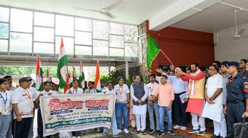 Haryana CM Nayab Singh Saini Flags Off Tiranga Yatra From Chandigarh To Kashmir, Ahead Of 15 August Haryana CM Nayab Singh Saini Flags Off Tiranga Yatra From Chandigarh To Kashmir, Ahead Of 15 August
