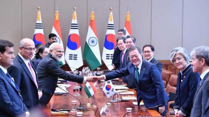 India, S Korea sign 7 pacts India, S Korea sign 7 pacts