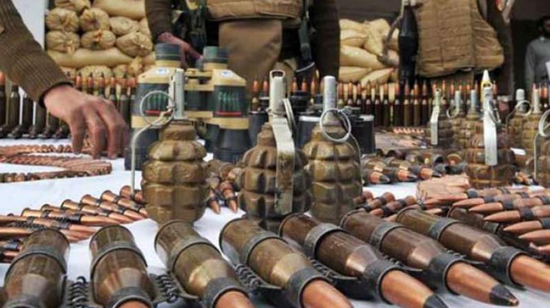 Security personnel has recovered a cache of arms and ammunition Security personnel has recovered a cache of arms and ammunition