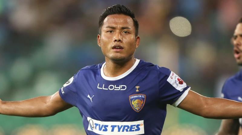 India striker Jeje Lalpekhlua India striker Jeje Lalpekhlua