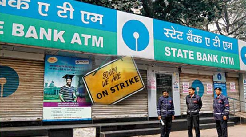 Bank strike, Banking work paralysed in Bengal Bank strike, Banking work paralysed in Bengal