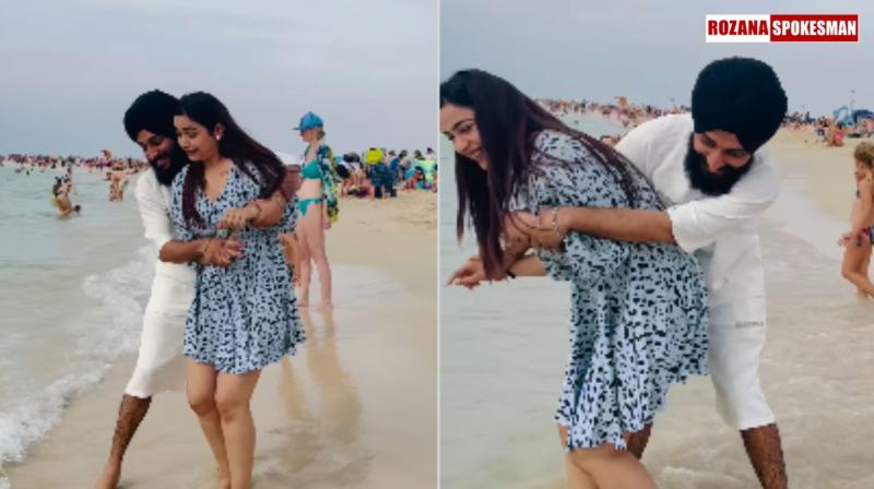 Amid Viral Video Controversy, Kulhad Pizza Couple Celebrates Gurpreet Kaur's Birthday At Beach Amid Viral Video Controversy, Kulhad Pizza Couple Celebrates Gurpreet Kaur's Birthday At Beach