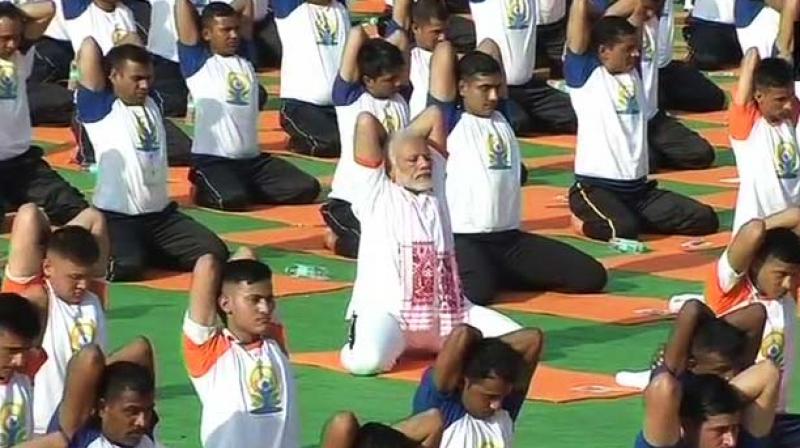 PM Modi doin Yoga PM Modi doin Yoga
