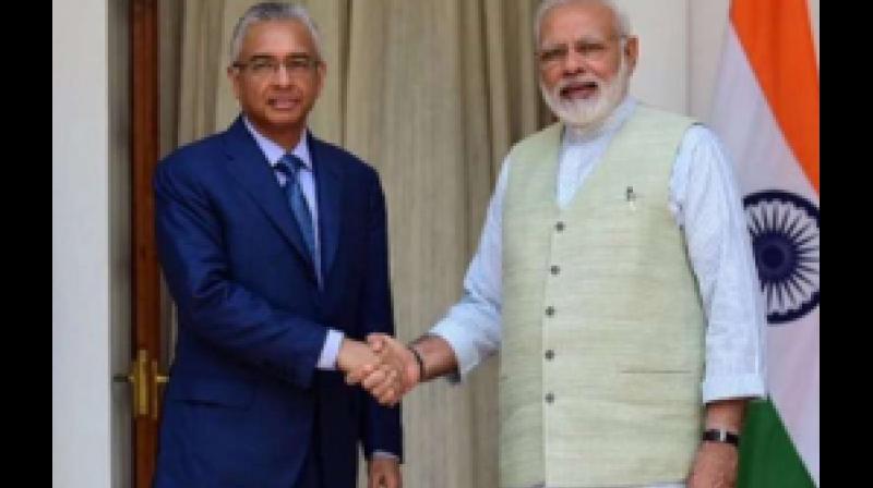 Pravind Jugnauth and Narendra Modi Pravind Jugnauth and Narendra Modi