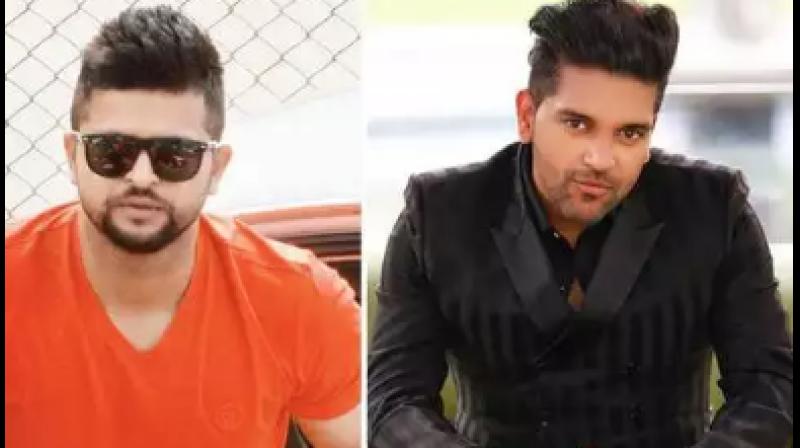 Suresh Raina and Guru Randhawa Suresh Raina and Guru Randhawa