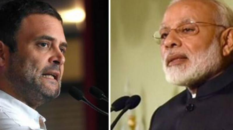 Rahul Gandhi and Narendra Modi