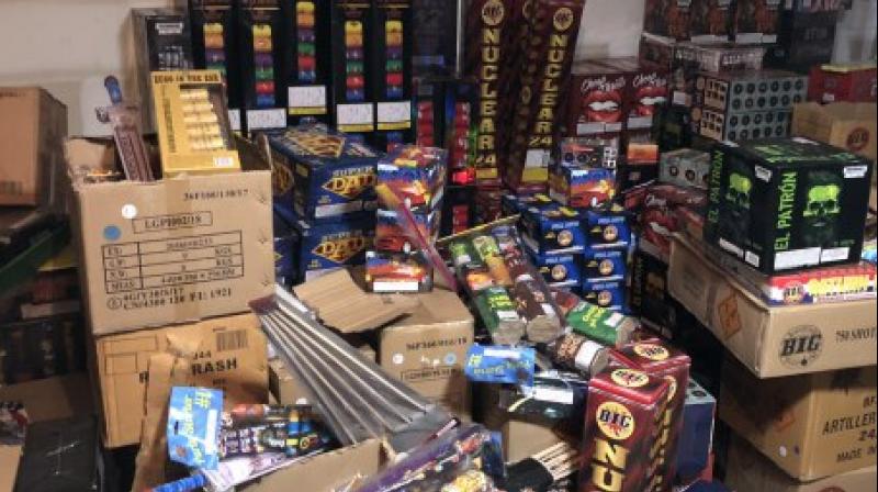 640 kg firecrackers seized from 3 different areas