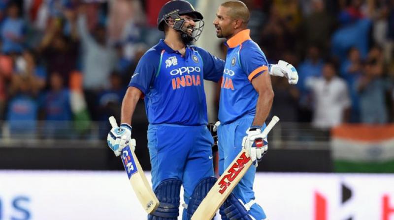 Half centuries from Rohit, Dhawan Half centuries from Rohit, Dhawan
